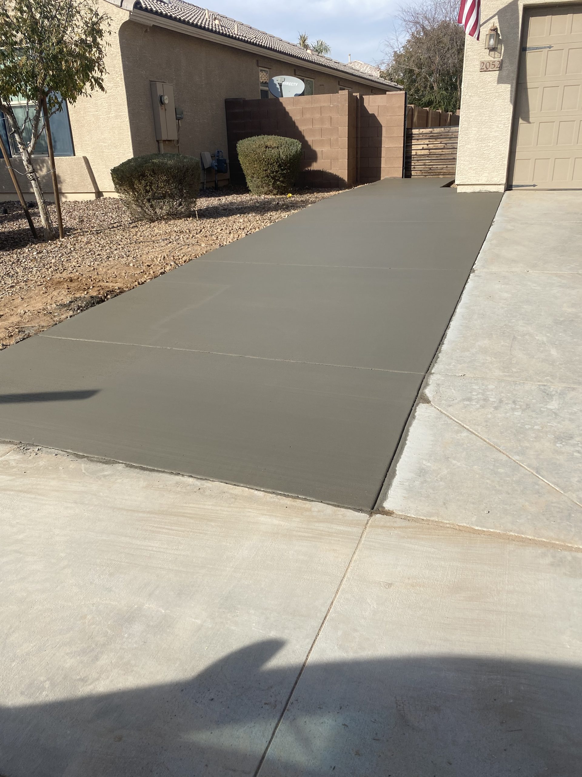 concrete driveway
